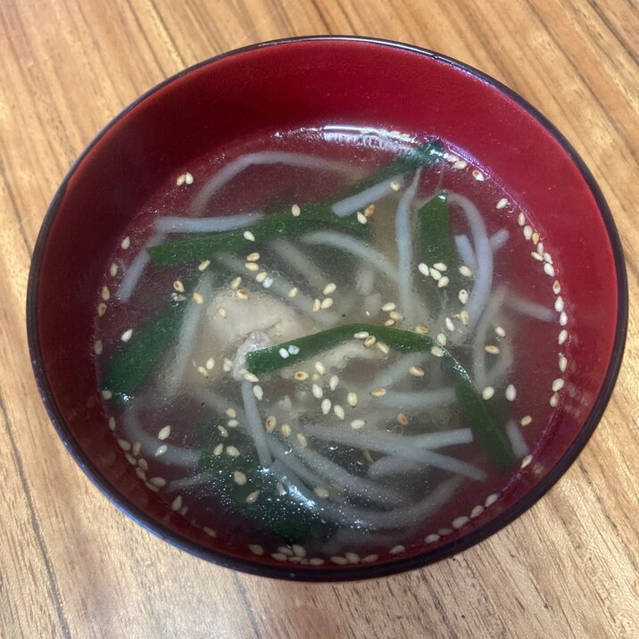 うちのスープ 豚肉ともやしとニラの中華スープ レシピ 作り方 By おいしんぼ 楽天レシピ うちのスープ 豚肉ともやしとニラの中華スープ レシピ 作り方 By おいしんぼ 楽天レシピ